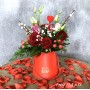 Bouquet et sa boite St Valentin, "Explosion d'Amour rouge" • Grand, Moyen, Petit