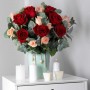 Bouquet "Délicatesse" • Roses rouges et roses