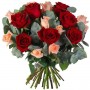 Bouquet "Délicatesse" • Roses rouges et roses