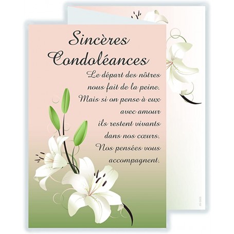 Carte de Condoléances